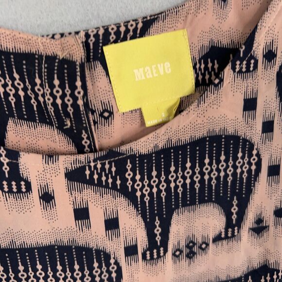 Anthropologie Maeve Dress Womens 2 Pink Zola Polar Bear Pocket Eclectic Mini - Picture 5 of 14